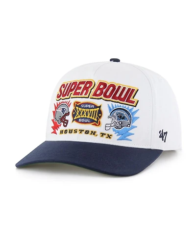 '47 Brand Men's White/Navy Nfl Multi-Team Throwback Dueling Logos Adjustable Hitch Hat