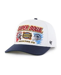 '47 Brand Men's White/Navy Nfl Multi-Team Throwback Dueling Logos Adjustable Hitch Hat