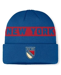 Fanatics Men's Blue New York Rangers Centennial Authentic Pro Cuffed Knit Hat