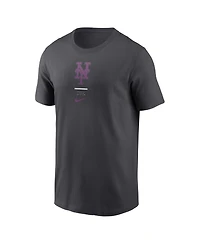 Nike Men's Anthracite New York Mets City Connect 2-Hit T-Shirt
