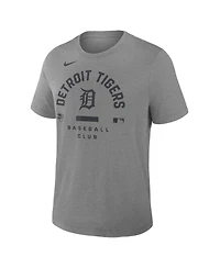 Nike Men's Heather Charcoal Detroit Tigers Authentic Collection Early Work Tri-Blend Dri-fit T-Shirt