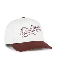 '47 Brand Men's Women's Stone/Burgundy Los Angeles Dodgers Love Letter Adjustable Hitch Hat