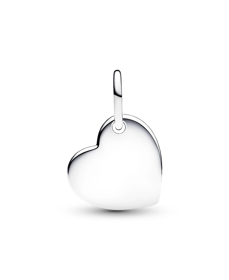 Pandora June Engravable Heart White Stone Dangle Charm