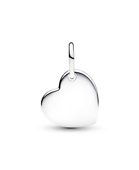 Pandora June Engravable Heart White Stone Dangle Charm