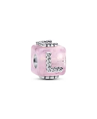 Pandora Pink Murano Glass Love Cube Charm