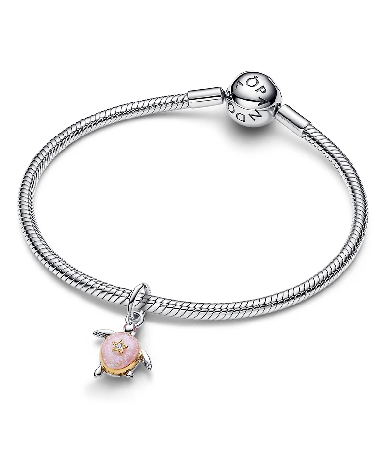 Pandora 2026 Pink Sea Turtle Lab-grown Diamond Dangle Charm