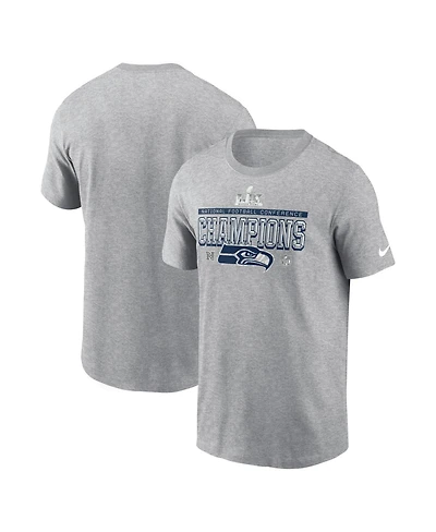 Nike Men's Heather Gray Seattle Seahawks 2025 Nfc Champions Locker Room Trophy Collection Tall T-Shirt
