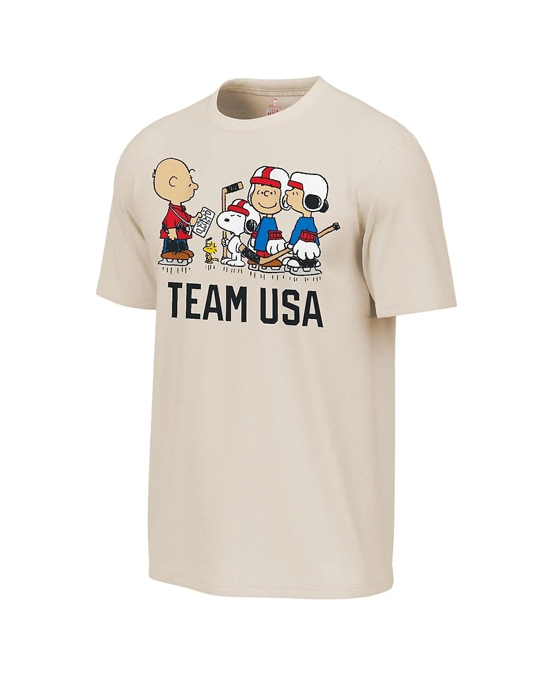 Outer stuff Men's Cream Team x Peanuts Team Hustle T-Shirt