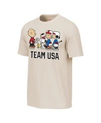 Outer stuff Men's Cream Team x Peanuts Team Hustle T-Shirt