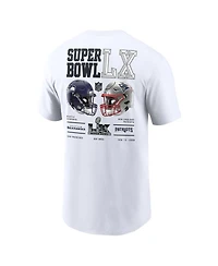 Nike Men's White New England Patriots vs. Seattle Seahawks Super Bowl Lx Dueling T-Shirt