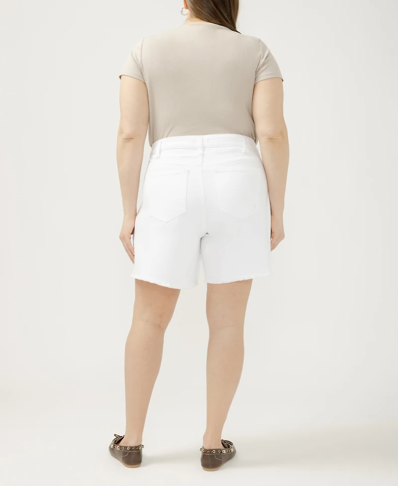 Silver Jeans Co. Plus Suki Curvy Fit Mid-Thigh Shorts