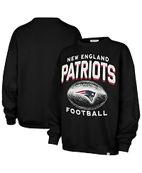 '47 Brand Women's Black New England Patriots Arch Cloud Oversized Sweatshirt