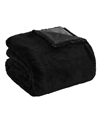 Juicy Couture Big Fluffy Solid Faux Fur Throw, 50" x 70"