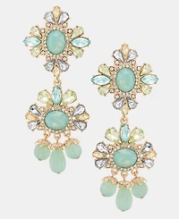 Marchesa Stone Cluster Flower Chandelier Earrings