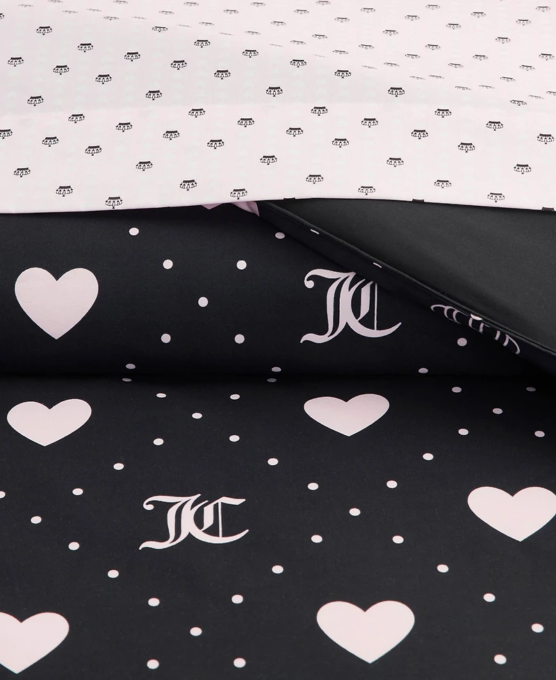 Juicy Couture Hearts Diamond Bed in a Bag 8-Pc. Comforter Set