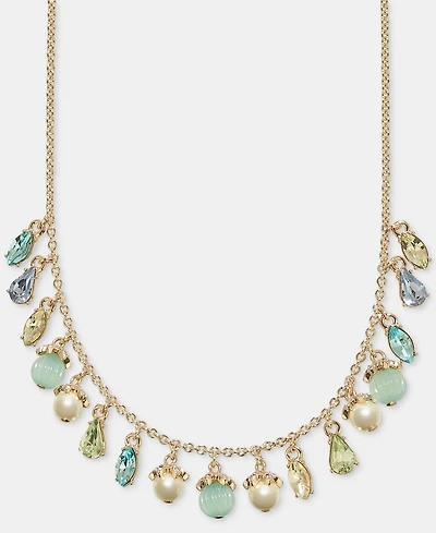Marchesa Crystal & Imitation Pearl Shaky Statement Necklace, 16" + 3" extender