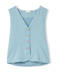 Celtic & Co. Women's Linen Blend Tailored Waistcoat