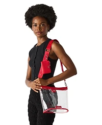 Madden Girl Cleo Clear Vinyl Small Bucket Crossbody Bag