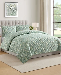 Vcny Home Mason Floral 3-Pc. Quilt Set