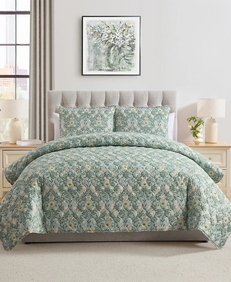 Vcny Home Mason Floral 3-Pc. Quilt Set