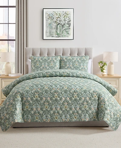 Vcny Home Mason Floral 3-Pc. Quilt Set, King