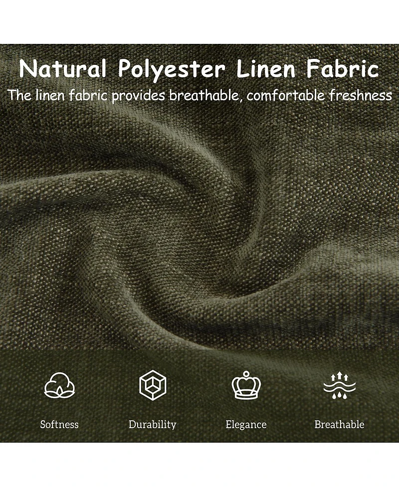 Streamdale Furniture California Linen Platform Bed with Thick Headboard/Footboard