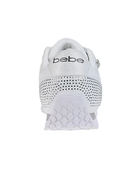 bebe Women's Sneaker with Embellised Upper and Dangle Charm