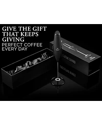 Handheld Milk Frother Stainless Steel Single Whisk with Stand