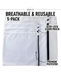 Zulay Kitchen 5 Pack Reusable Mesh Laundry Bags for Delicates and Washing Machine