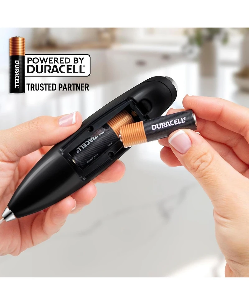 Zulay Kitchen Milk Frother Wand Drink Mixer with Aa Duracell Batteries