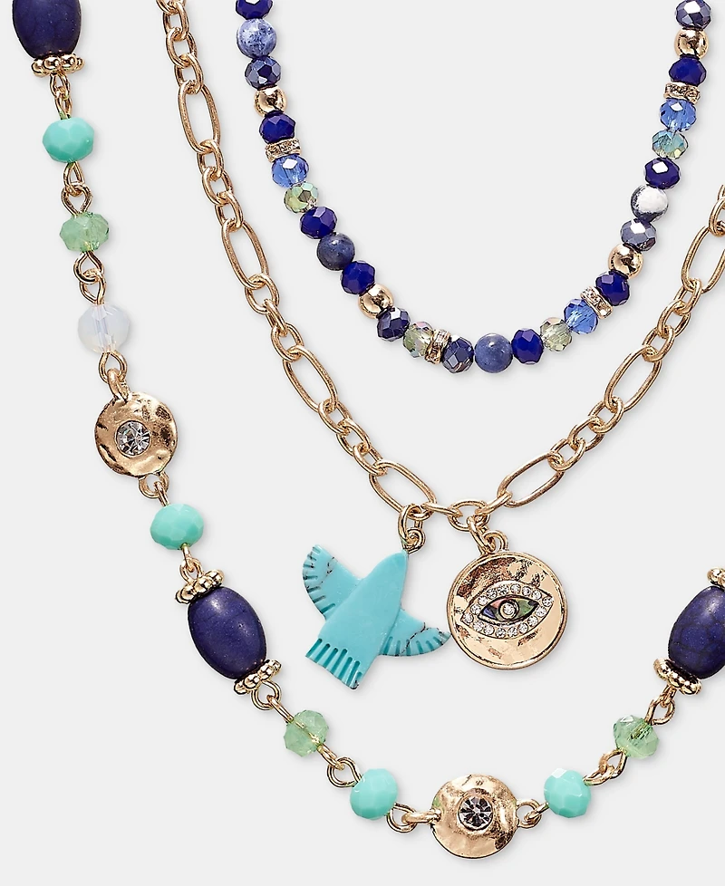 lonna & lilly Beaded Layered Strand Necklace, 16" + 3" extender