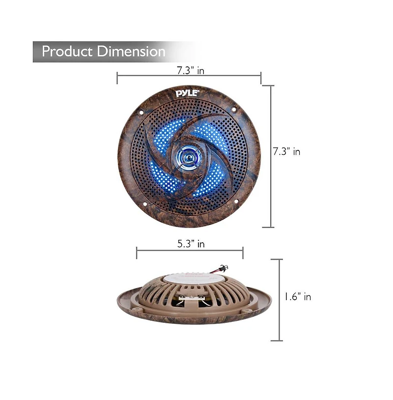 Pyle 6.5” 70v Ceiling Mount Speakers-Pair of 2-Way Midbass Woofer Speaker Transformer 1” Titanium Dome