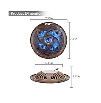 Pyle 6.5” 70v Ceiling Mount Speakers-Pair of 2-Way Midbass Woofer Speaker Transformer 1” Titanium Dome