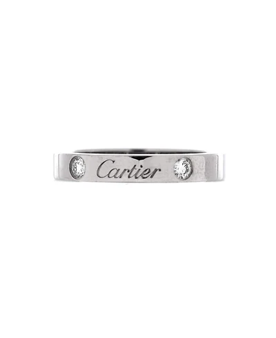 Pre-Owned Cartier C de Cartier 2 Diamonds Wedding Band Ring
