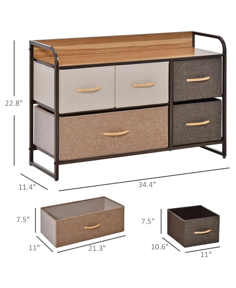 Rainsken -Drawer Dresser, Fabric Chest of Drawers