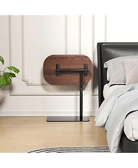 gaomon C Shaped End Table for Couch,Height Adjustable Side Table, Adjustable Armrest Tv Tray, Swivel Side Tables Sofa Trays for Bathroom