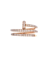 Pre-Owned Cartier Juste un Clou Paved Double Ring