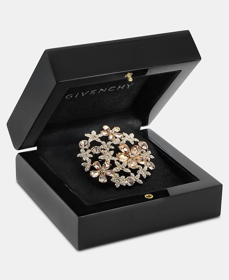 Givenchy Crystal Flower Cluster Pin