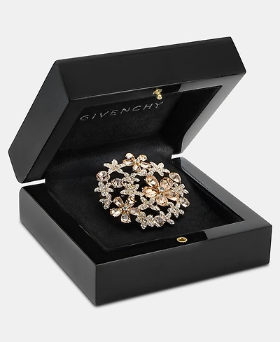 Givenchy Crystal Flower Cluster Pin