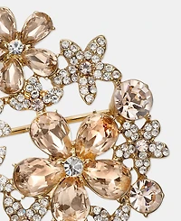 Givenchy Crystal Flower Cluster Pin