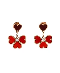 Pre-Owned Van Cleef & Arpels Sweet Alhambra Effeuillage Heart Earrings