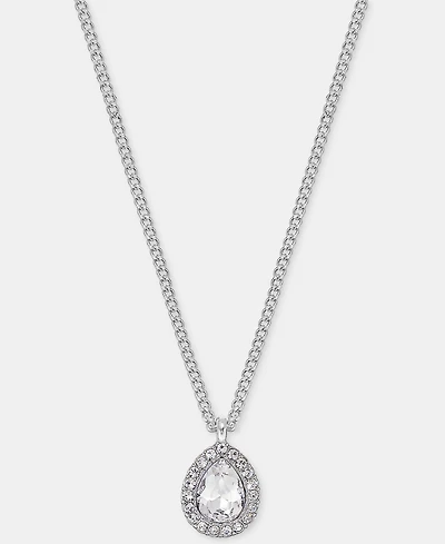 Givenchy Crystal Pear-Shape Pendant Necklace, 16" + 3" extender