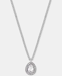 Givenchy Crystal Pear-Shape Pendant Necklace, 16" + 3" extender
