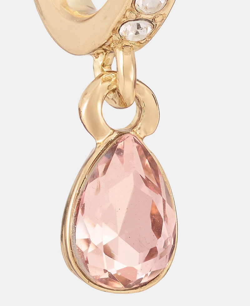 Givenchy Crystal Charm Huggie Hoop Earrings