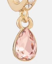 Givenchy Crystal Charm Huggie Hoop Earrings