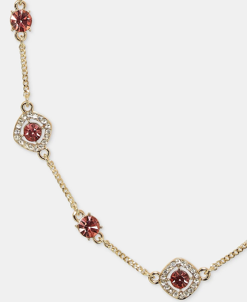 Givenchy Crystal Station Collar Necklace, 16" + 3" extender