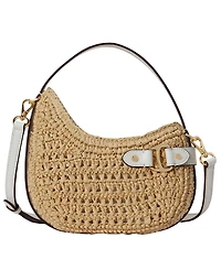 Lauren Ralph Lauren Tasha Mini Woven Straw Crossbody Bag