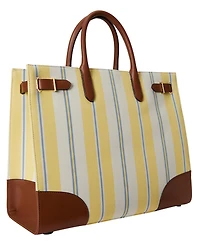 Lauren Ralph Lauren Striped Canvas Extra-Large Devyn Tote Bag