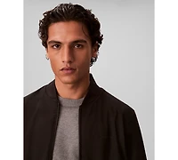 Calvin Klein Men's Birdseye Round Collar Bomber Jacket
