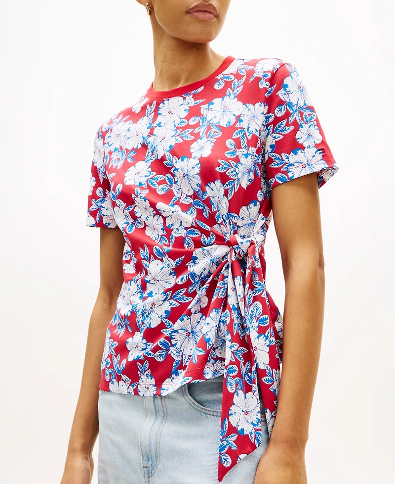 Tommy Hilfiger Women's Knot Detail Short-Sleeve T-Shirt